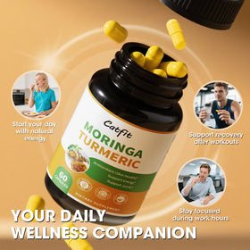 Moringa 10-en-1 Catfit, capsules sur une table