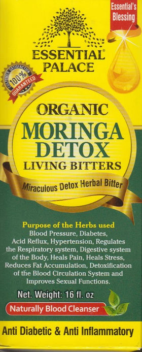 Moringa Living Bitters Essential Palace 739g côté et étiquette