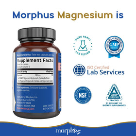 MORPHUS Complément Alimentaire Magnésium Bisglycinate 300mg - Capsules en gros plan