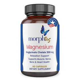MORPHUS Complément Alimentaire Magnésium Bisglycinate 300mg - Flacon de 60 capsules