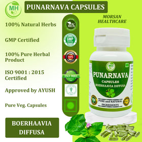 Morsan Healthcare Punarnava Capsules 500mg avec des ingrédients naturels