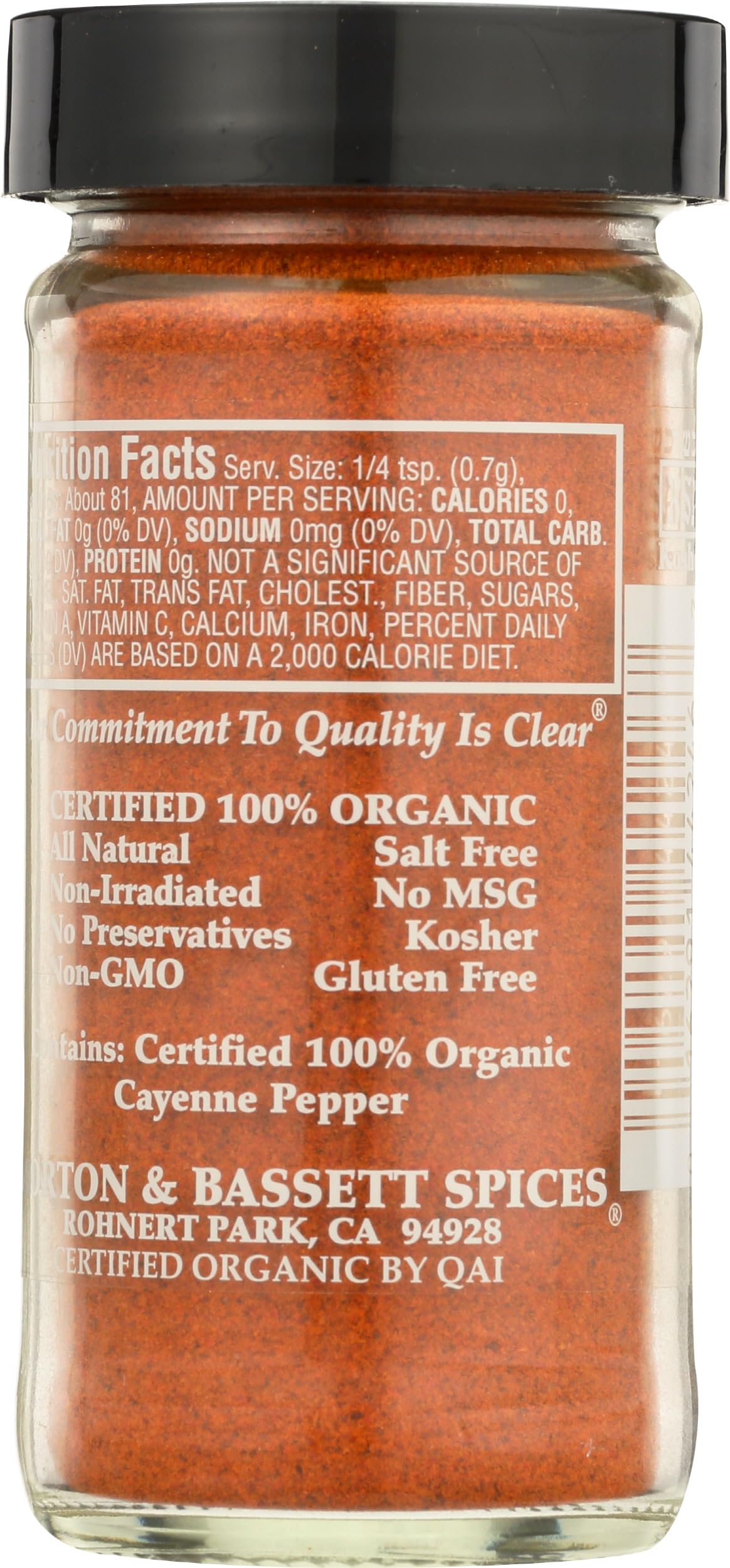 Morton & Bassett Cayenne Bio 200g emballage