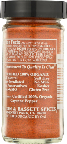 Morton & Bassett Cayenne Bio 200g emballage