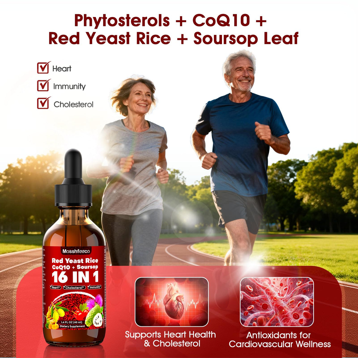 MOSSHFEECO complément alimentaire Riz Rouge 40ml en mode de vie actif