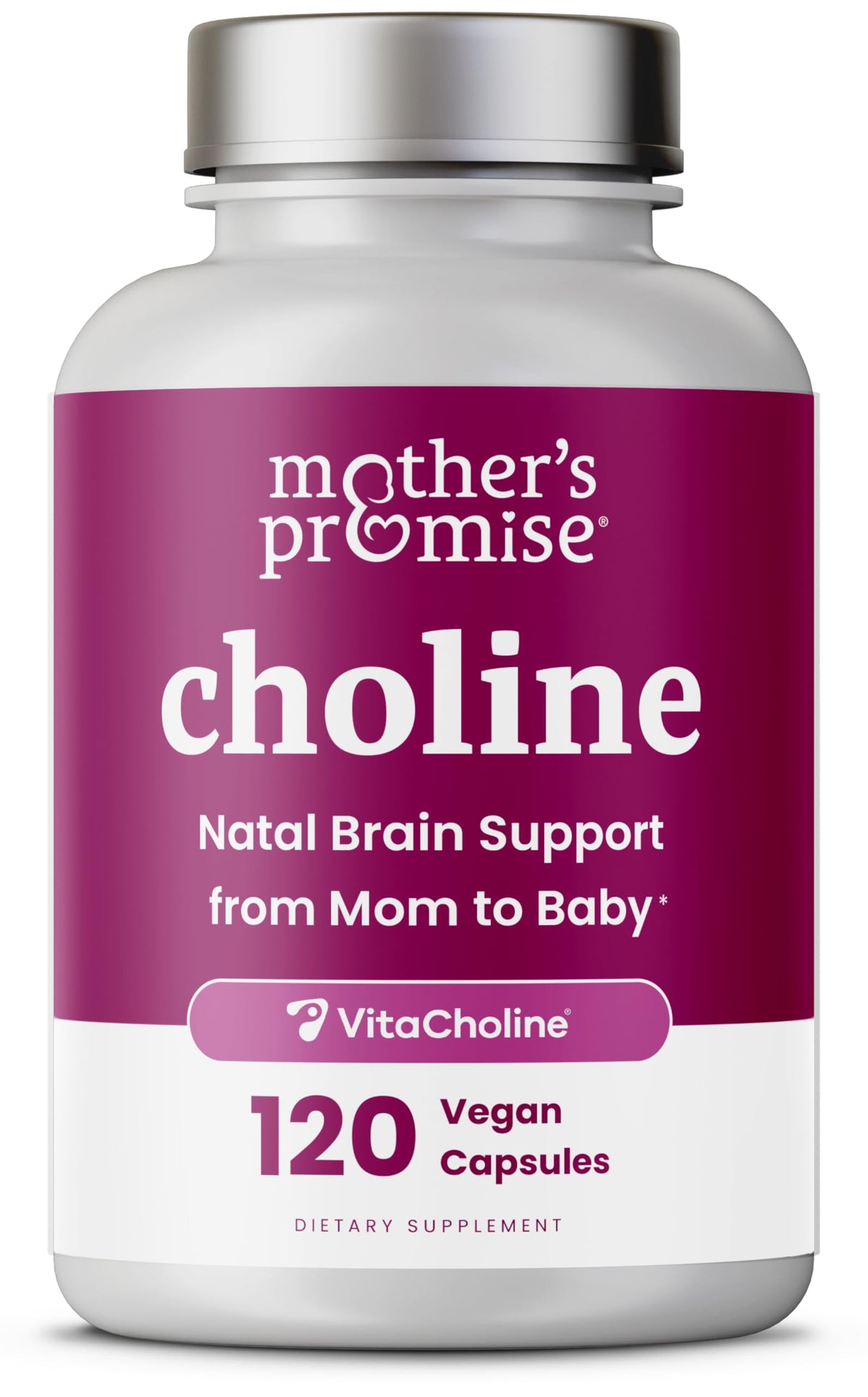 Mother's Promise Choline Prénatale 550mg capsules vegan vue de face