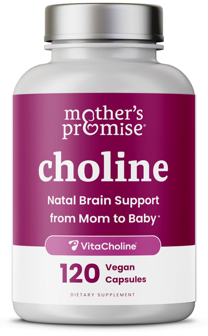 Mother's Promise Choline Prénatale 550mg capsules vegan vue de face
