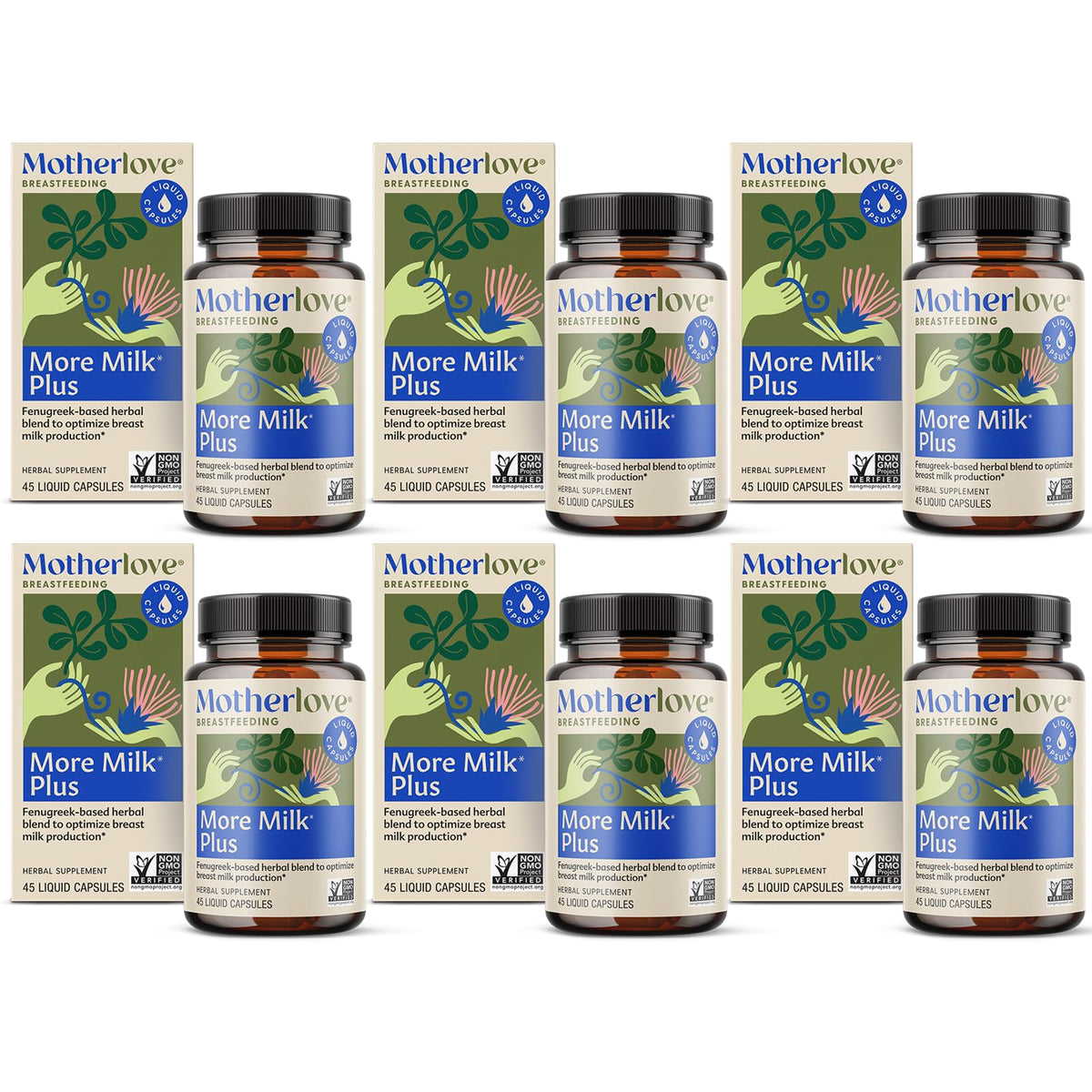 Motherlove More Milk Plus 270 capsules liquides en boîte