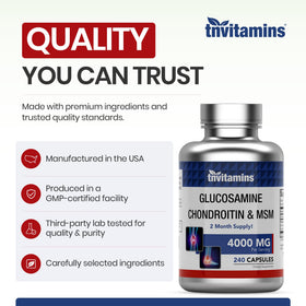 Motif de capsules de tnvitamins Glucosamine Chondroitin MSM