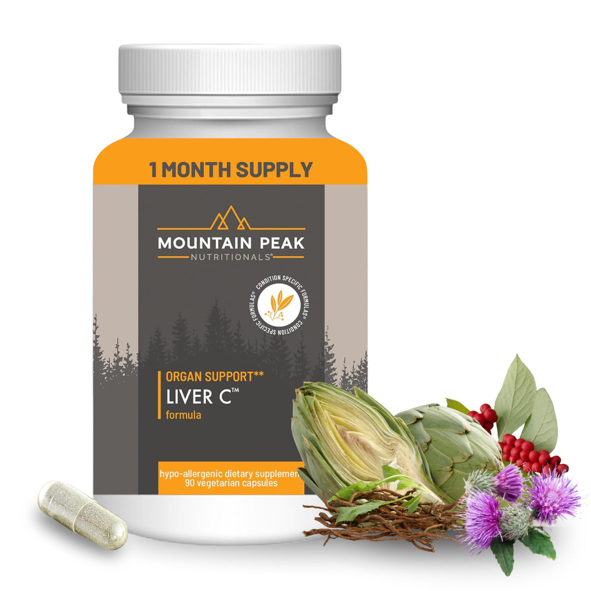 Mountain Peak Nutritionals Complément Alimentaire Foie C 90 gélules vue avant