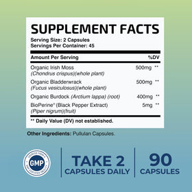 Mousse de Mer Bio Nobi Nutrition capsules avec racine de bardane