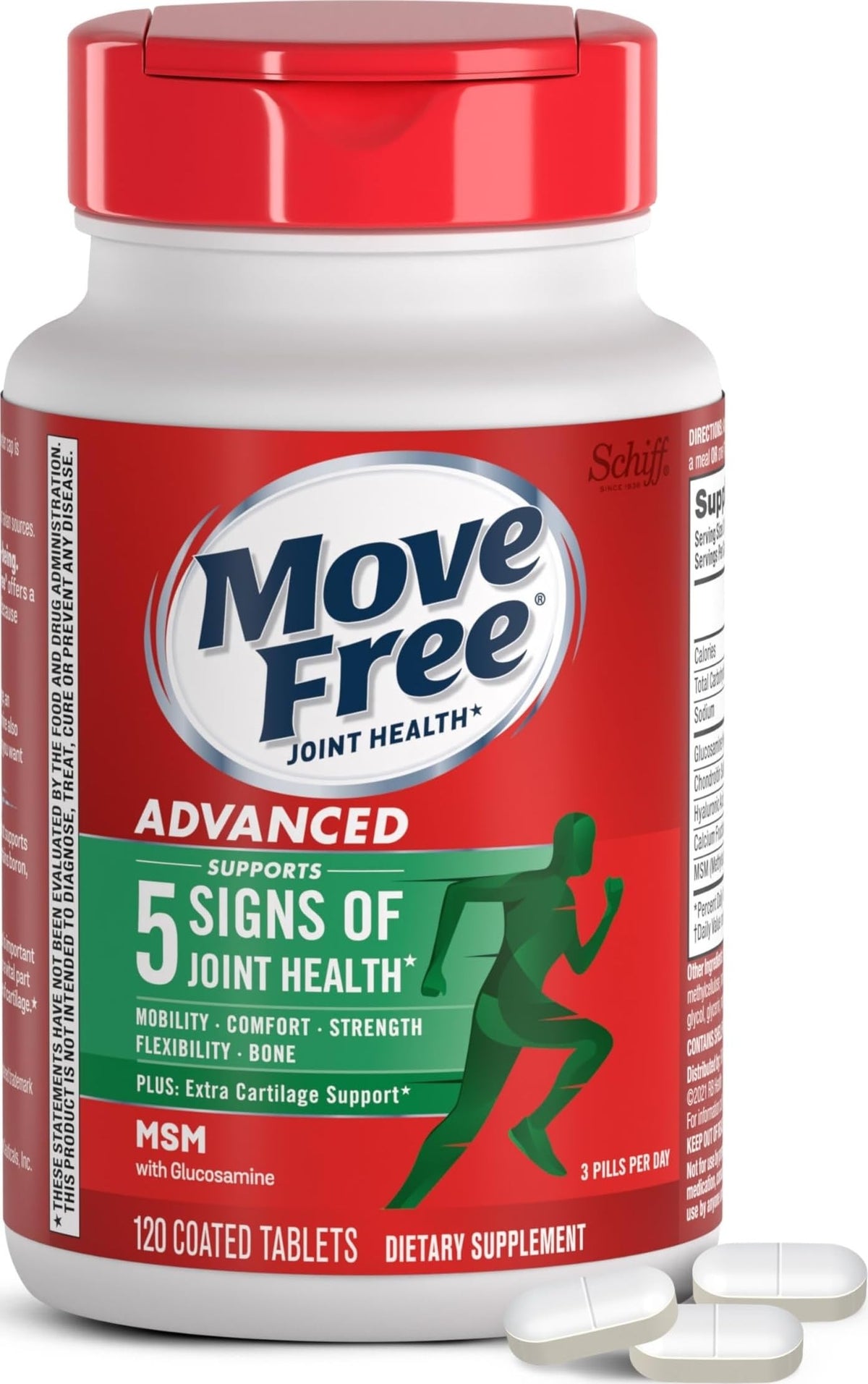 Move Free Advanced Soutien Articulaire 120 comprimés vue de face