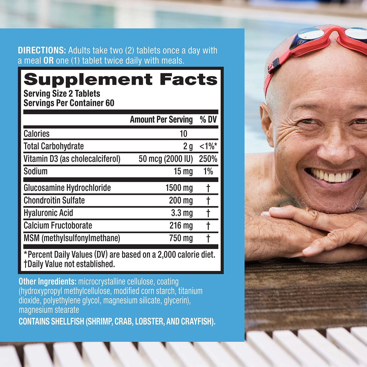 Move Free Glucosamine Chondroïtine MSM 120 comprimés vue de côté