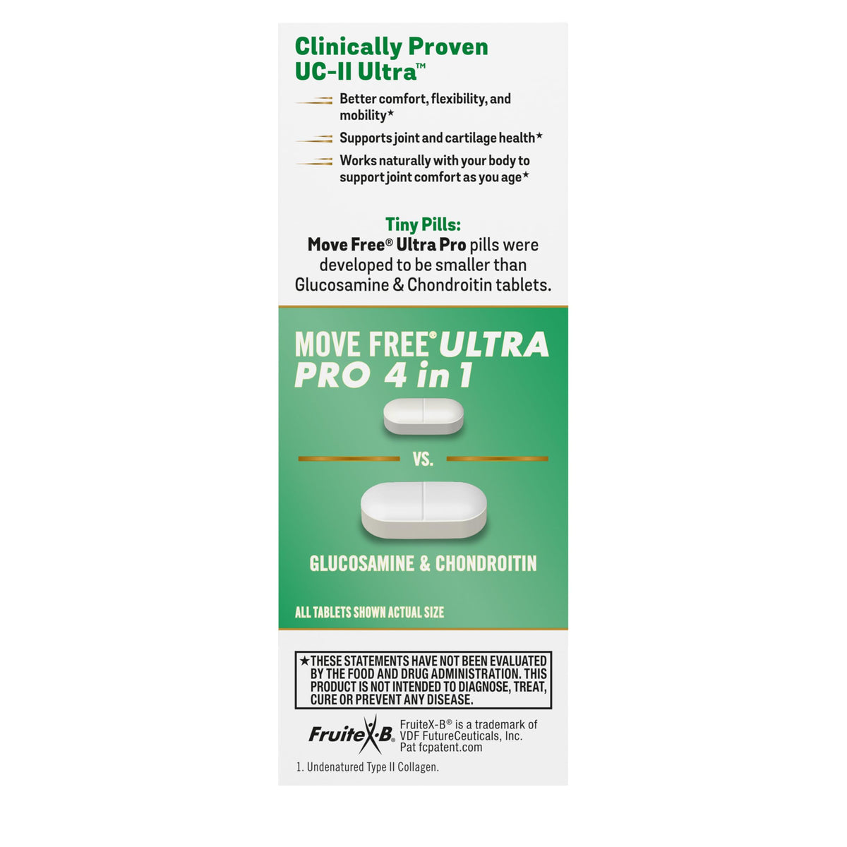 Move Free Ultra Pro 4in1 120 comprimés sur fond neutre