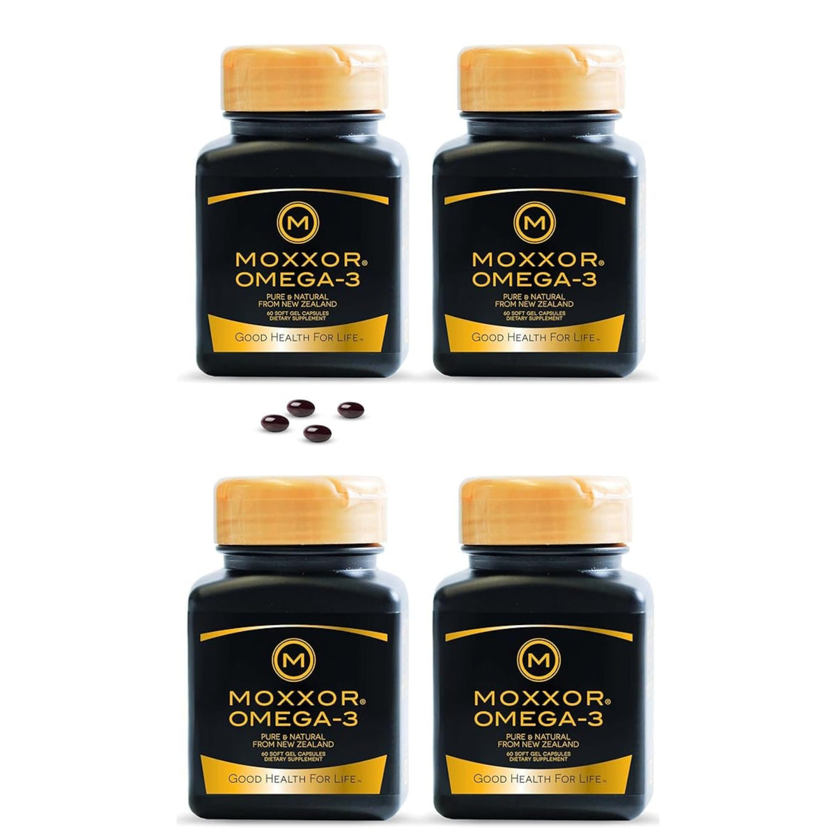 Moxxor Huile de Moules Vertes Omega-3 gélules en boîte