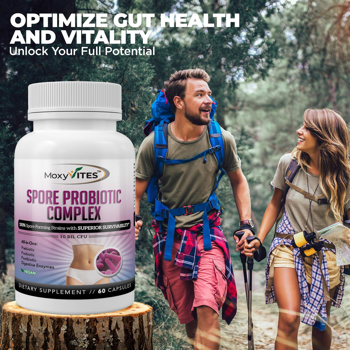 MoxyVites Complex Probiotique Spore 240g avec d'autres compléments