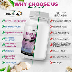 MoxyVites Complex Probiotique Spore 240g étiquette