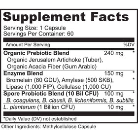 MoxyVites Complex Probiotique Spore 240g vue arrière
