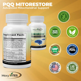 MoxyVites PQQ MITORESTORE format vegan