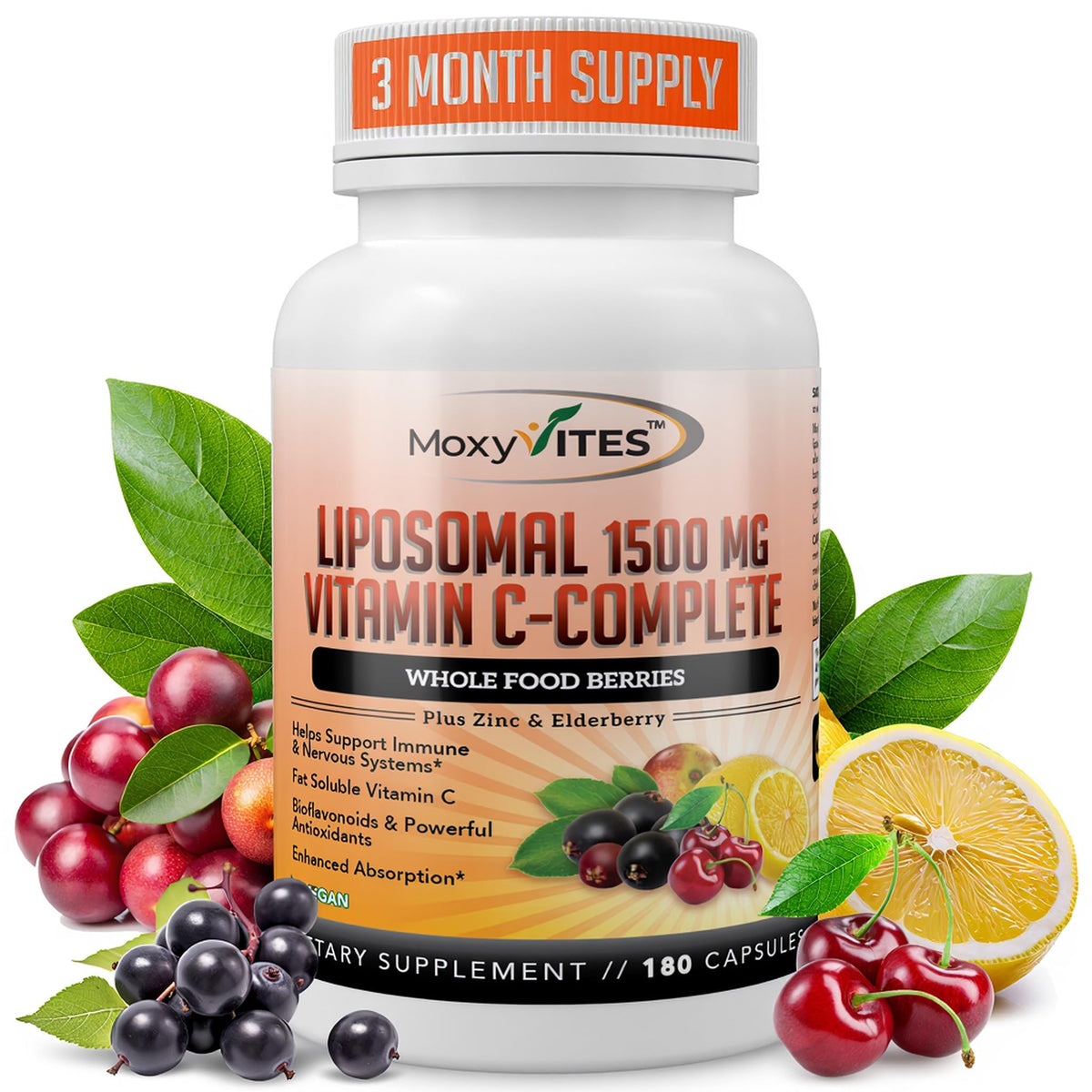 MoxyVites Vitamine C Liposomale 180 capsules vue avant