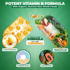 MoxyVites Vitamines B Complex 120 capsules vue de côté