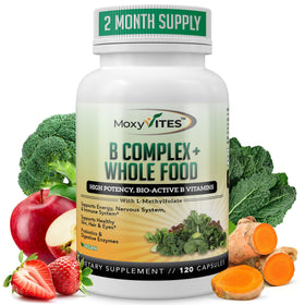 MoxyVites Vitamines B Complex 120 capsules vue de face