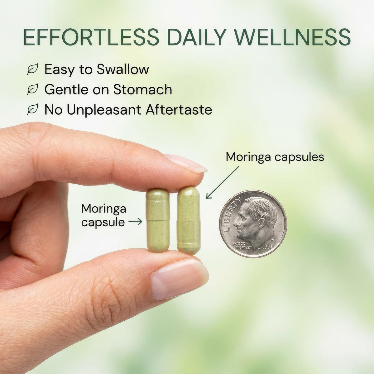 MPRAYAN Capsules de Moringa 1600mg - Flacon avec des capsules à côté