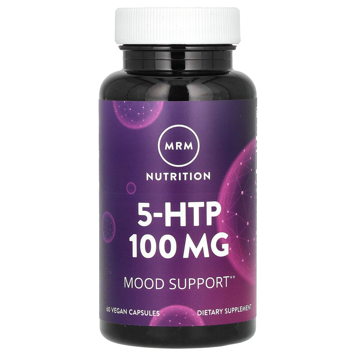 MRM 5-HTP 100 MG Capsules vue de face avec étiquette