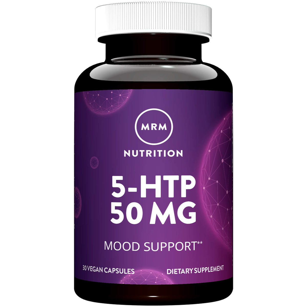 MRM 5-HTP 50 mg capsules végétales, vue de face