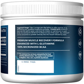 MRM BCAA + G Poudre Vegan au citron, informations nutritionnelles