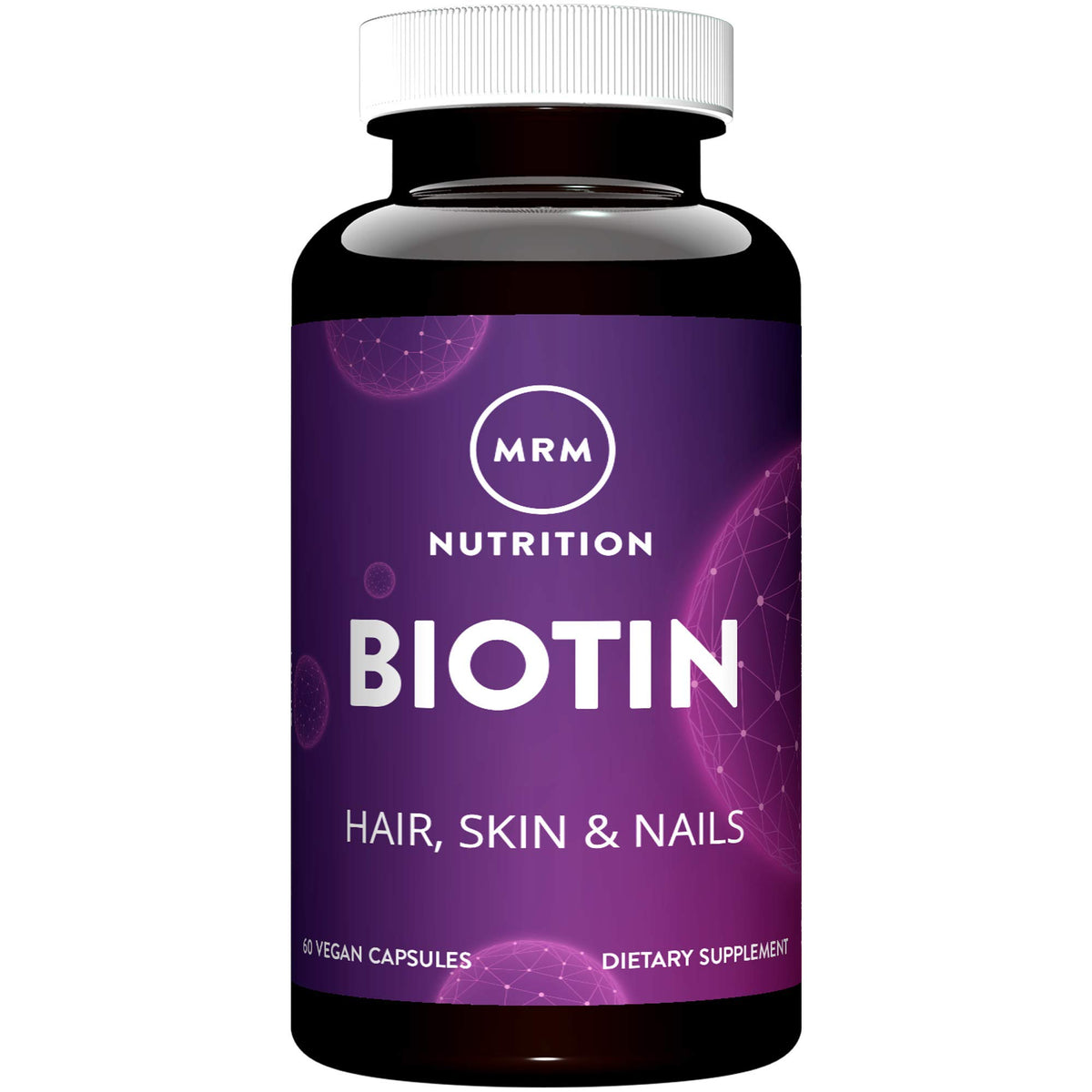 MRM Biotine 5000 mcg capsules, bouteille vue de face