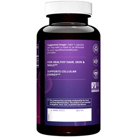 MRM Biotine 5000 mcg capsules, étiquette détaillée