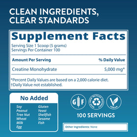 MRM Créatine Monohydrate Poudre Non Aromatisée 390g avec cuillère