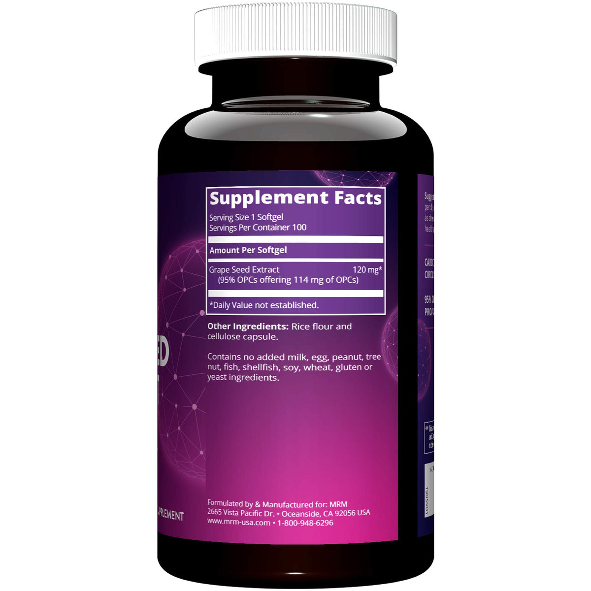 MRM Extrait de Pépin de Raisin 100 Servings capsule vue