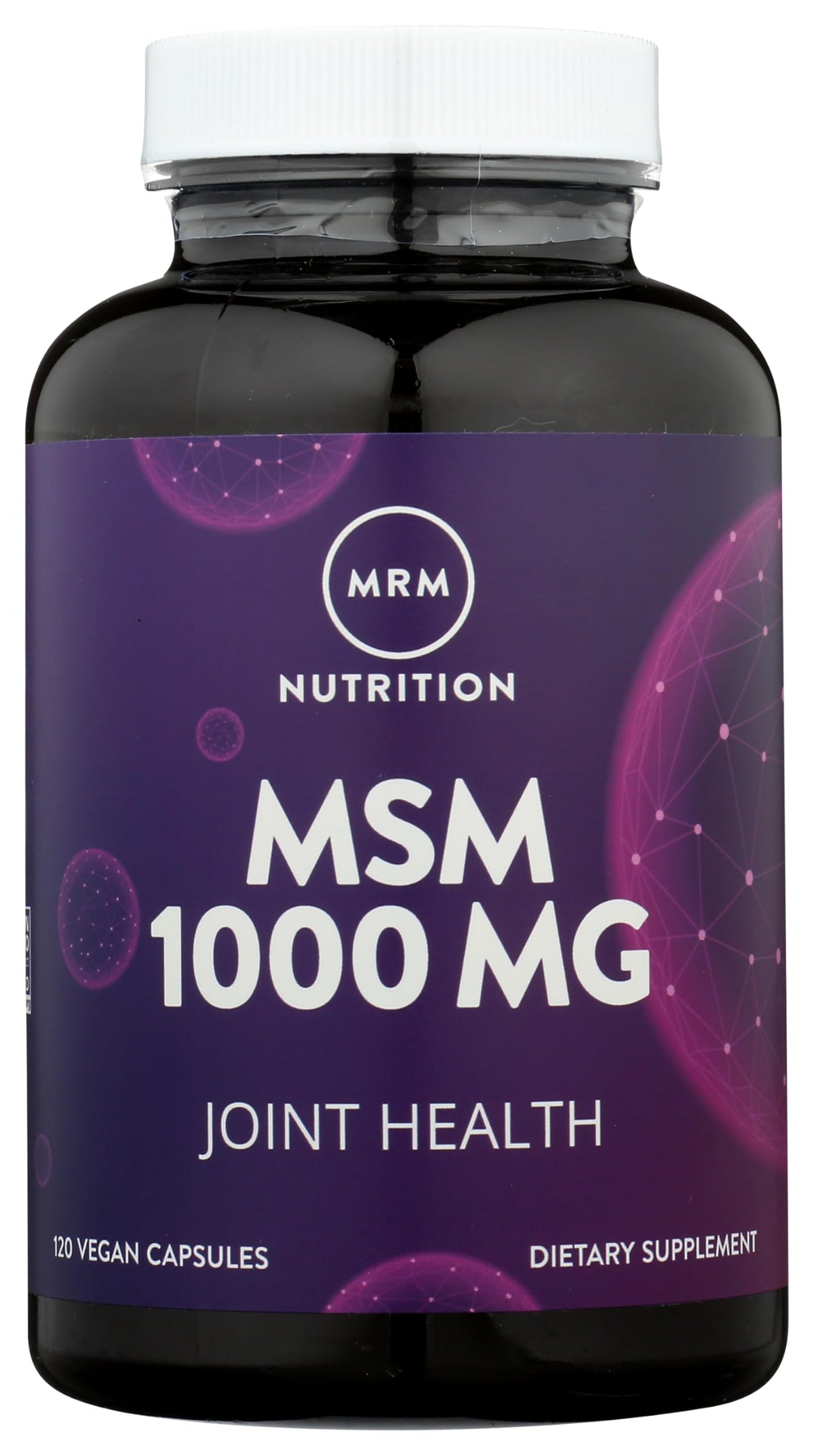 MRM MSM 1000mg gélules vegan vue de face