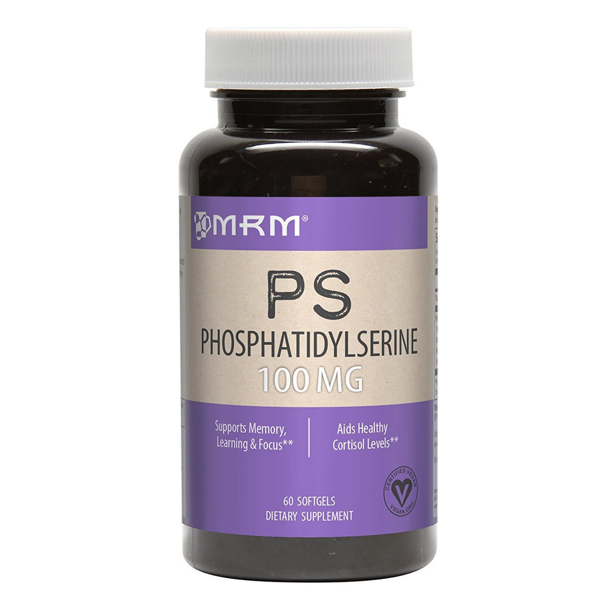 MRM Nutrition PS 10mg gélules de phosphatidylsérine vue de face