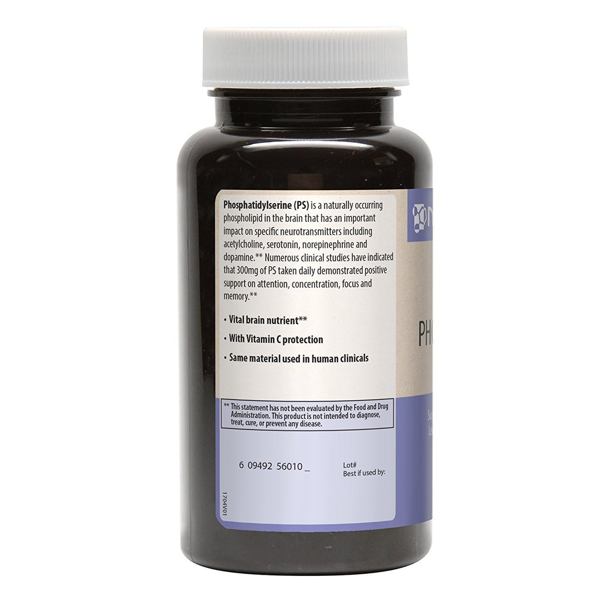 MRM PS 10mg gélules de phosphatidylsérine vue de côté