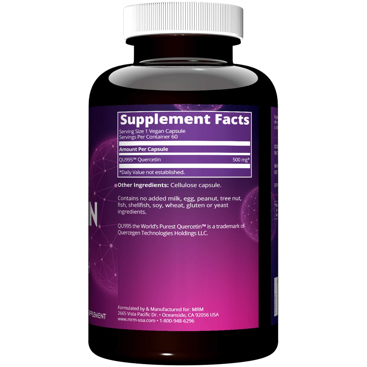 MRM Quercetin 500 mg capsule ouverte