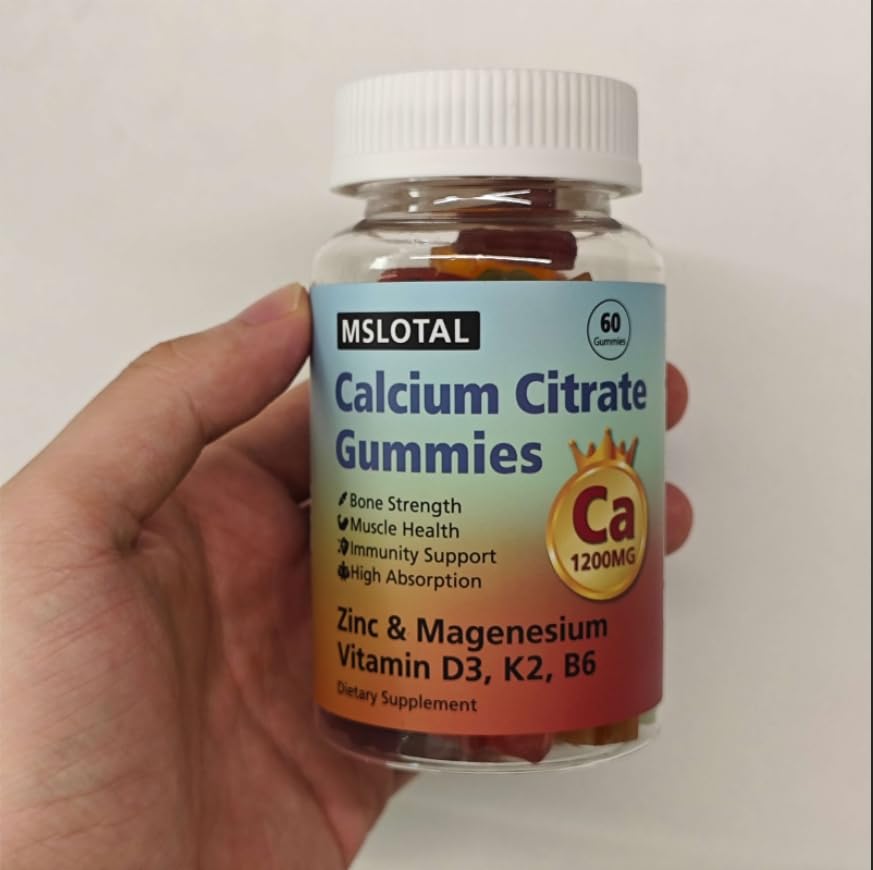 MSLOTAL Gummies de Citrate de Calcium 1200 mg avec Vitamine D3 - dosage recommandé
