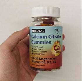 MSLOTAL Gummies de Citrate de Calcium 1200 mg avec Vitamine D3 - dosage recommandé