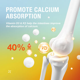 MSLOTAL Gummies de Citrate de Calcium 1200 mg avec Vitamine D3 - vue de côté