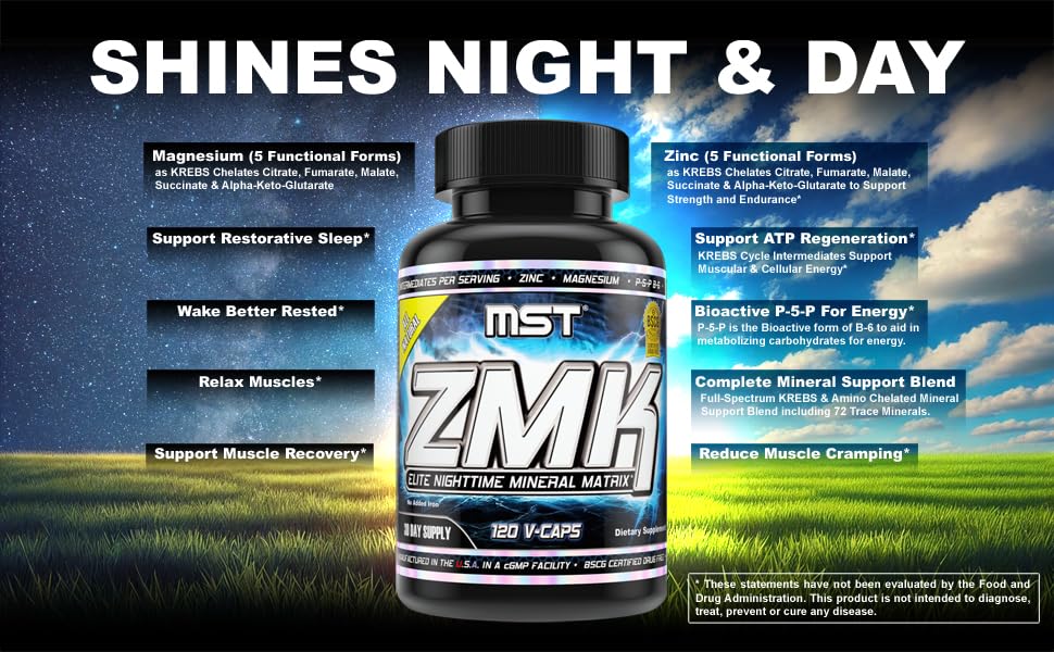 MST Zinc & Magnésium capsules avec verre d'eau