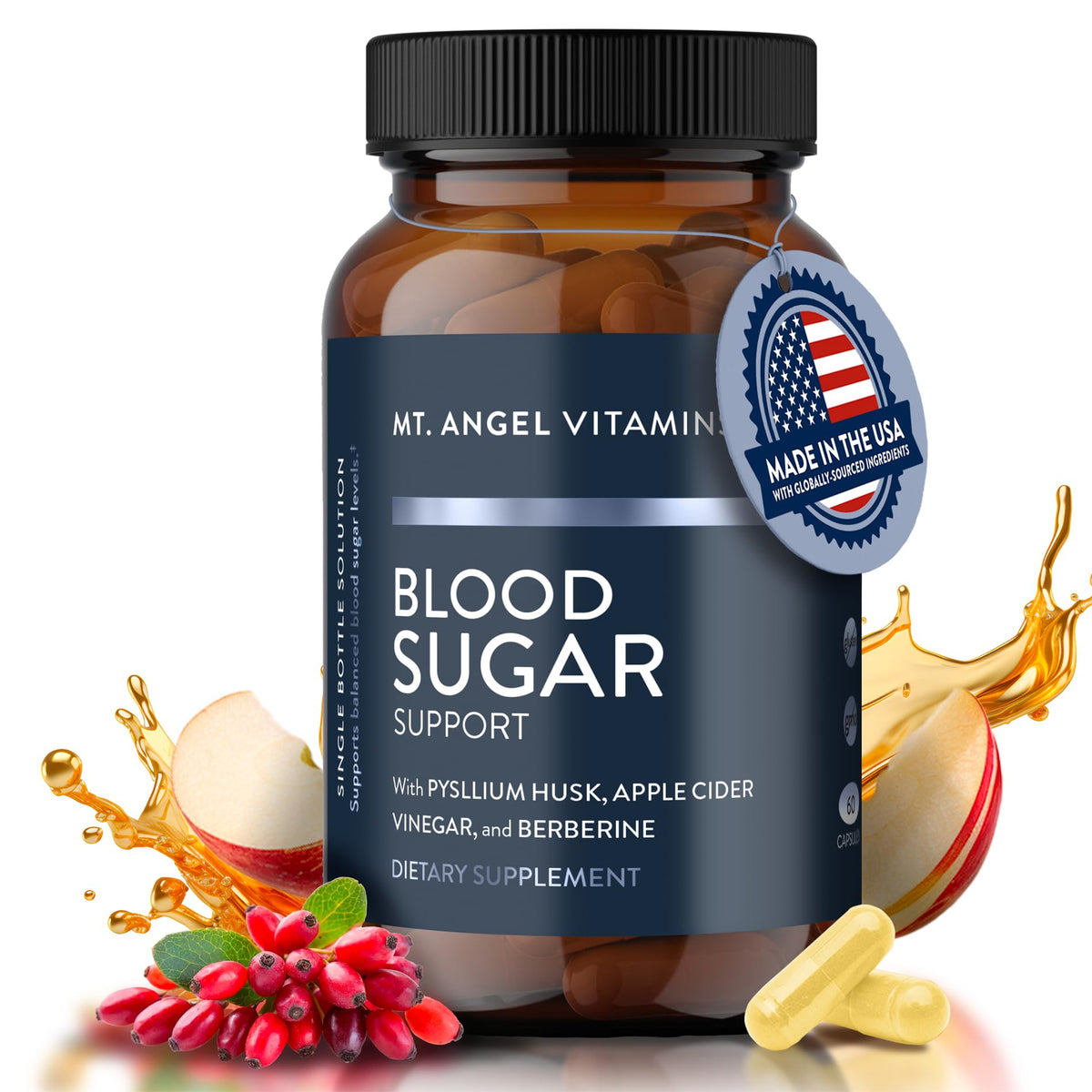Mt. Angel Vitamins Complément Alimentaire Soutien Glycémique 60 Capsules vue avant