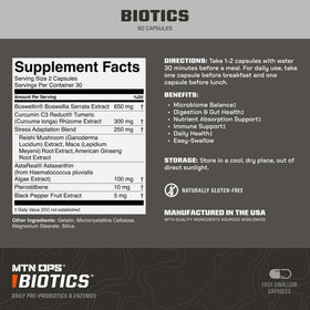 MTN OPS Biotics Complément Alimentaire 60 Capsules emballage
