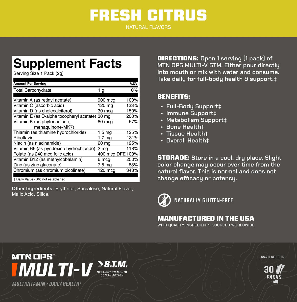 MTN OPS Multi-V STM Multivitamine Quotidienne en extérieur