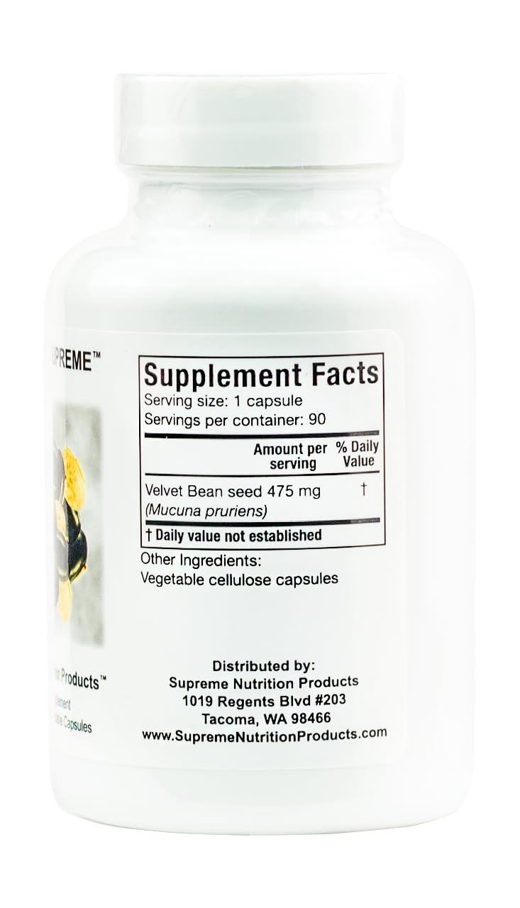 Mucuna 90 gélules végétariennes vue arrière