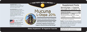 Mucuna Pruriens Keter Wellness avec un verre d'eau