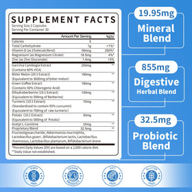 Mulittea complément alimentaire 12-en-1 capsules avec étiquette