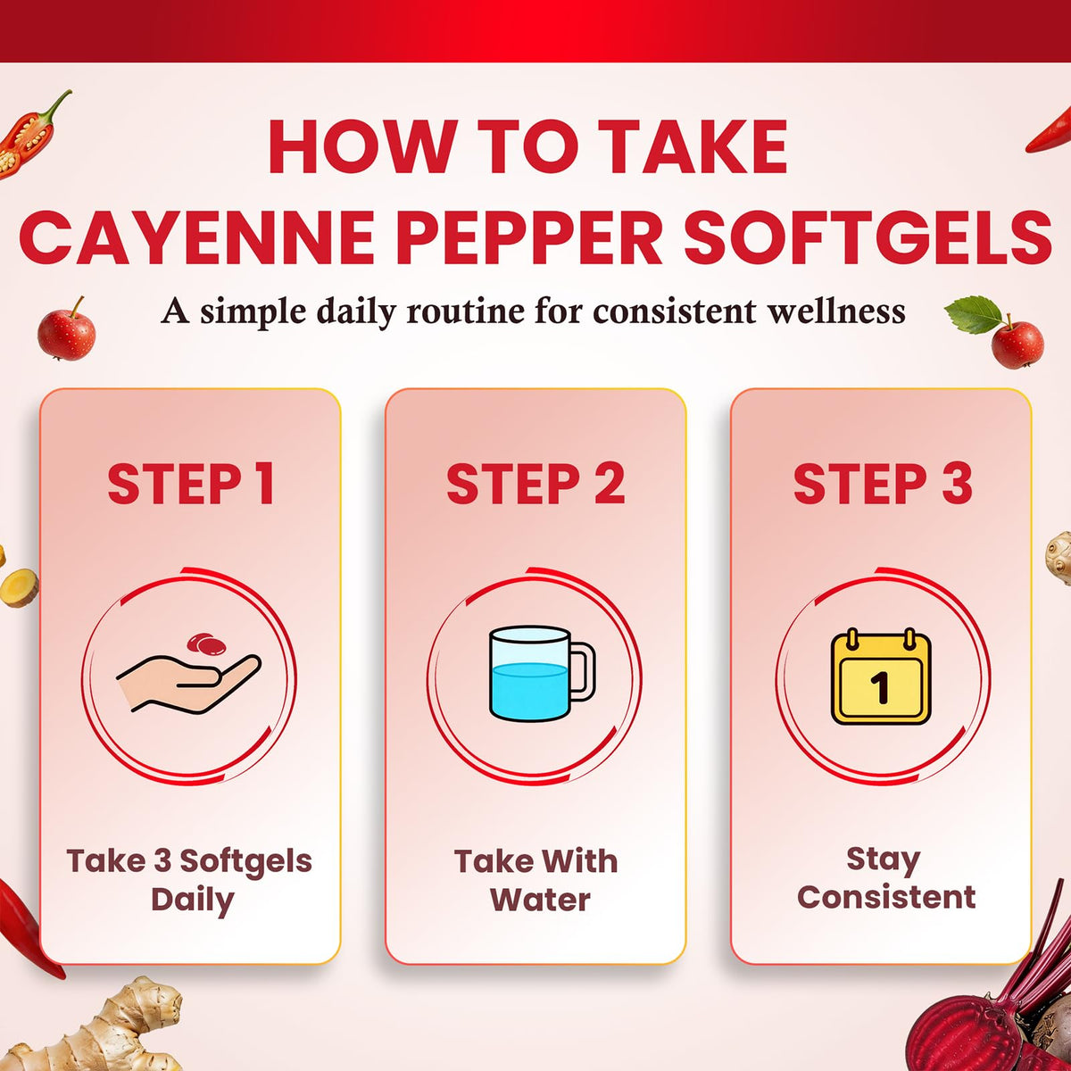 MULIXOR Gélules de Poivre de Cayenne 240 Softgels ingrédients