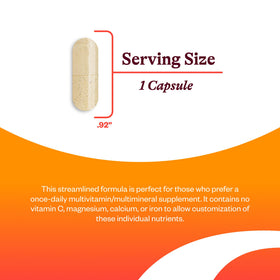 Multivitamin One de Seeking Health, capsules sur une surface blanche