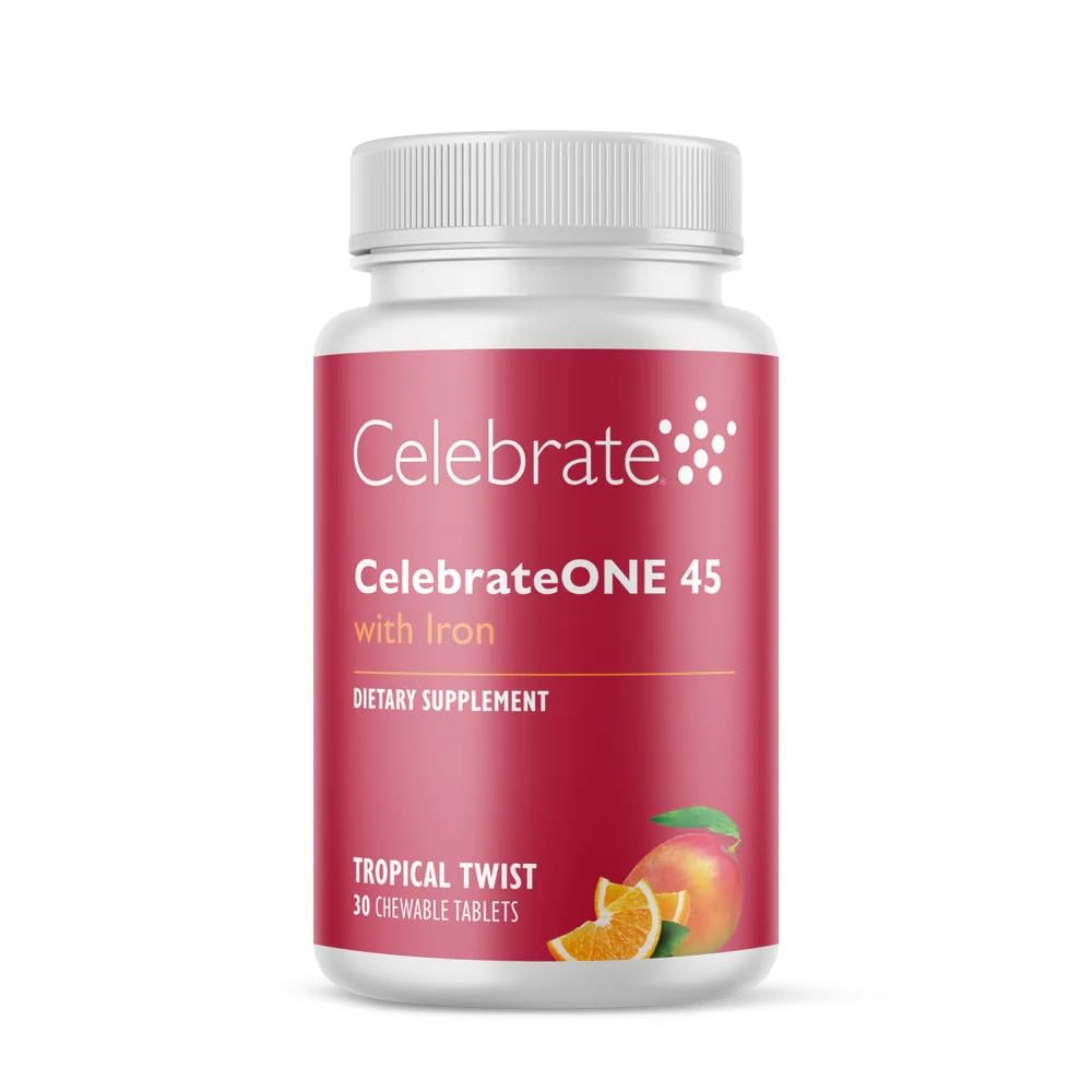 Multivitamine chewable Celebrate Bariatric 45mg Fer, vue de face